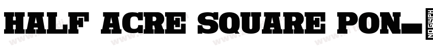 half acre square pon字体转换